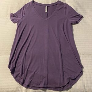 Purple short sleeve shirt